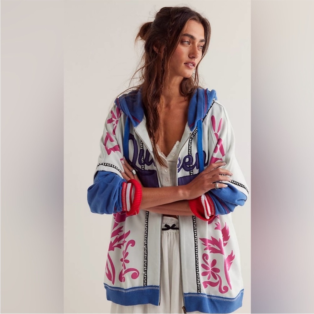 NWT We The Free Royals Hoodie Queens Zip Up Sweater Oversized XS